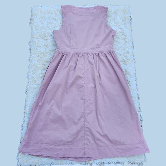 Sleeveless Trench Dress J. CREW Size 16T Plus Tall Mauve Pink Stretch Button - Picture 8 of 9